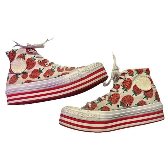 Converse Shoes - Converse x Marimekko Platform Sneakers Strawberry Print Women's 11 Rare